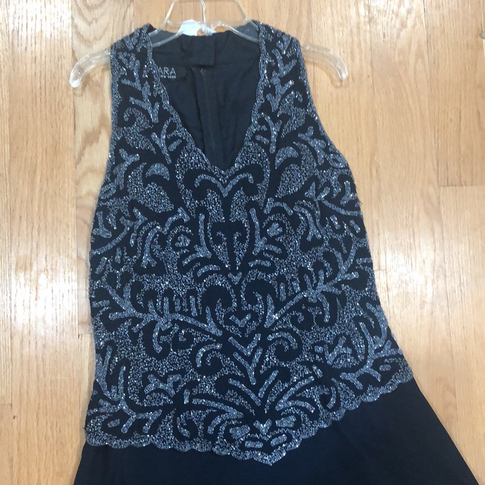 Size 10 J Kara New York Navy Gown with Beading